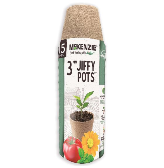 Pots de tourbe ronds Jiffy® de 7,6 cm (3") - Paquet de 15