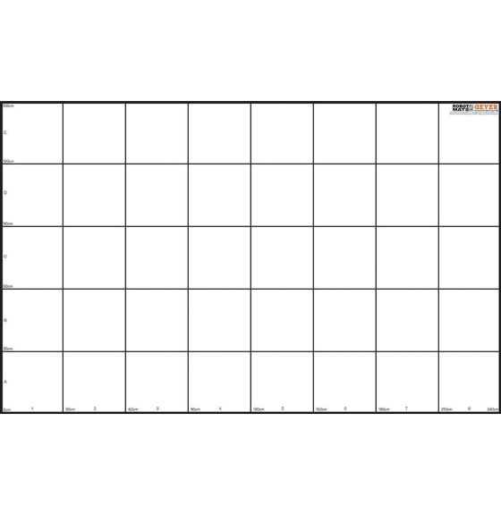Tapis de compétition de robotique de la Wonder League - 150 cm x 240 cm, quadrillage de 30 cm