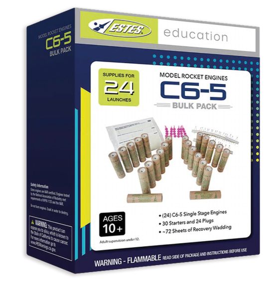 Estes Rockets C6-5 Engines Classroom - Pack of 24