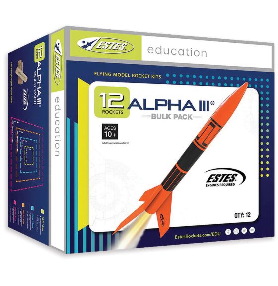 Estes Rockets Alpha III Beginner Series Model Rocket - Pack of 12