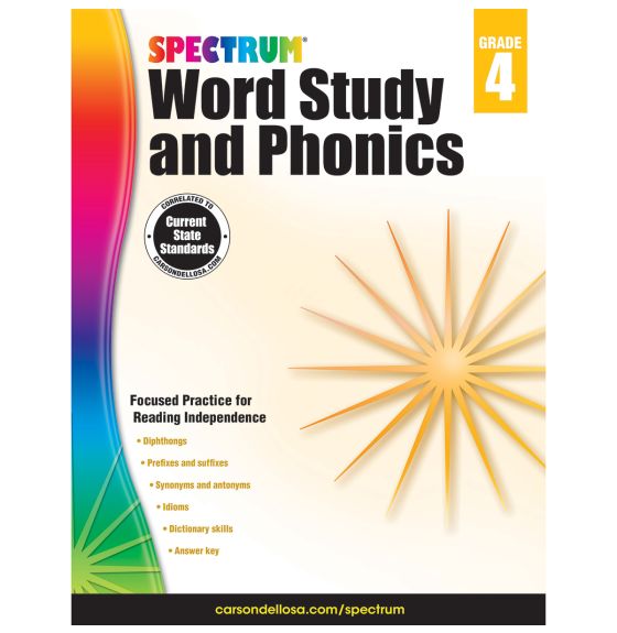 Livre Carson Dellosa Spectrum®: Word Study & Phonics - 4e année