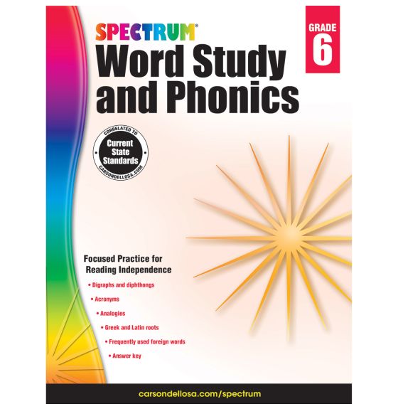 Carson Dellosa Spectrum&reg; Word Study & Phonics - Grade 6