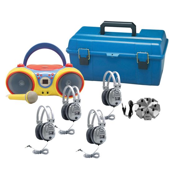 Centre d'écoute avec écouteurs