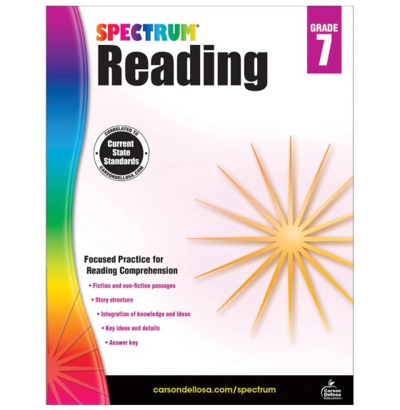Livre Carson Dellosa Spectrum® pour la 1re année du secondaire: Reading