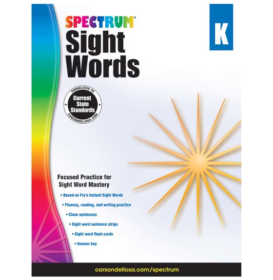 Carson Dellosa Spectrum® Sight Words - Kindergarten