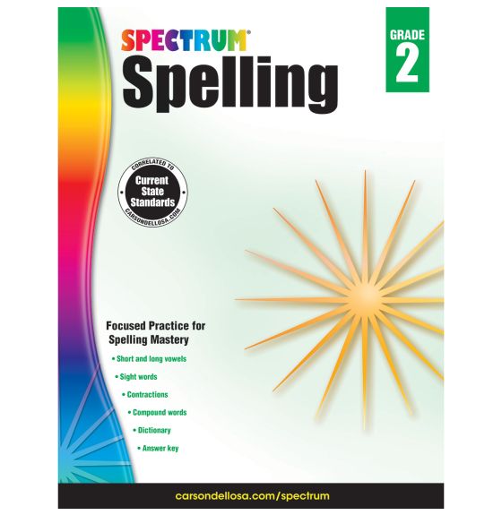Livre Carson Dellosa Spectrum®: Spelling - 2e année