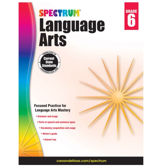 Carson Dellosa Spectrum&reg; Language Arts Workbook, Paperback - Grade 6