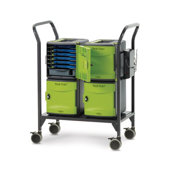 Tech Tub2&reg; Modular Cart - Holds 24 Devices