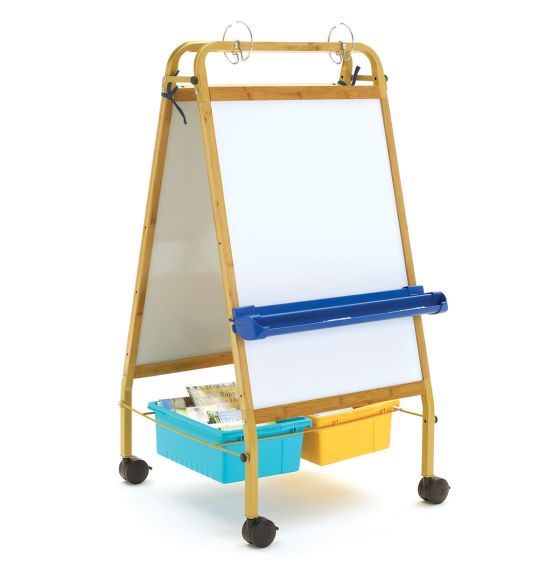 Bamboo Early Learning Station with Vibrant Tubs