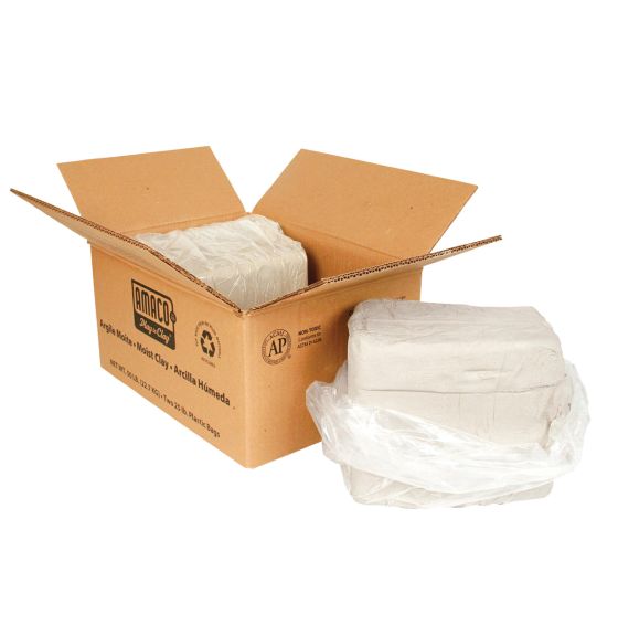 AMACO® No. 25 White Art Clay - (25 lb. Carton, Moist)
