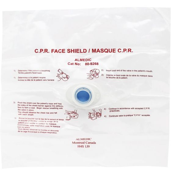 CPR Face Shield with One-Way Valve - Economy Model