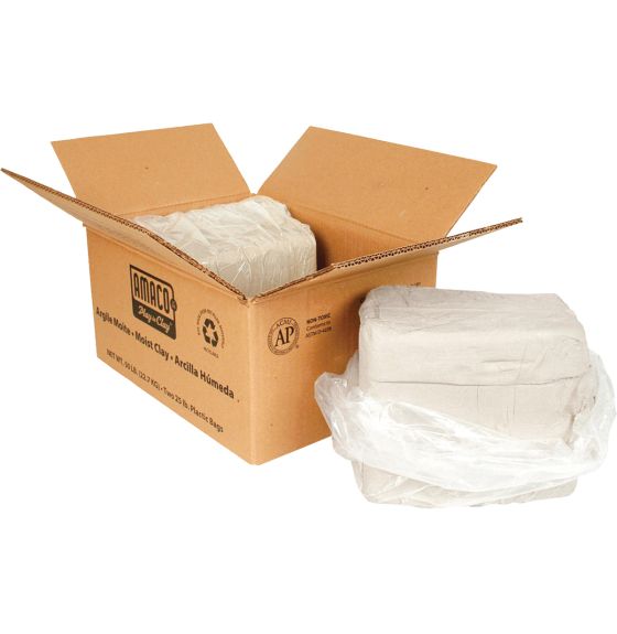 Amaco&reg; White Art Clay No. 25 - 50 lb Carton