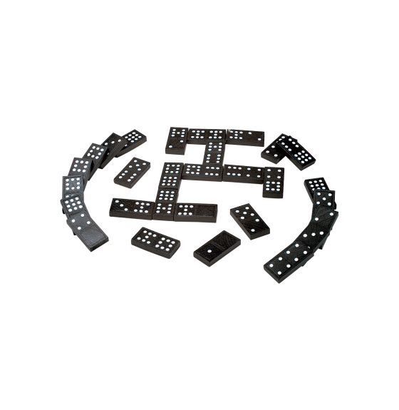Double-Nine Wooden Dominoes - Set of 55