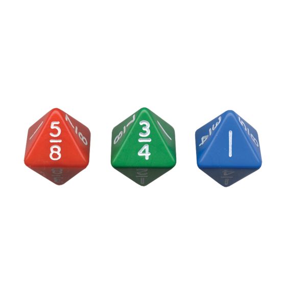 Dés de fractions à 8 côtés