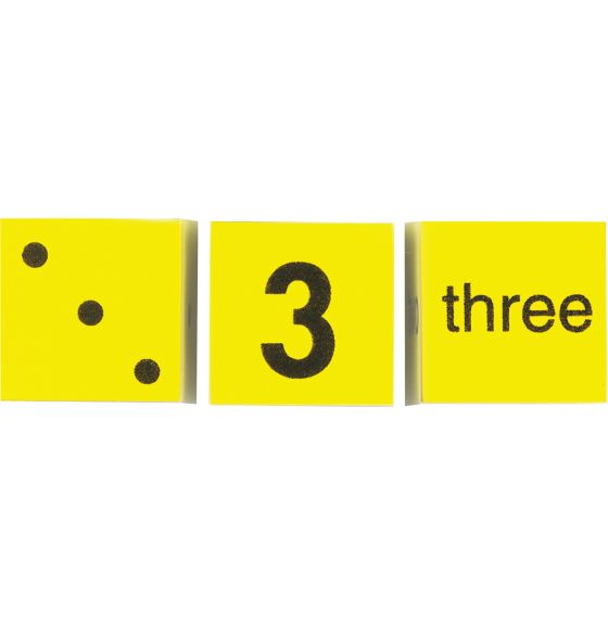 Foam Dice: Spotted, Words, and Numbers