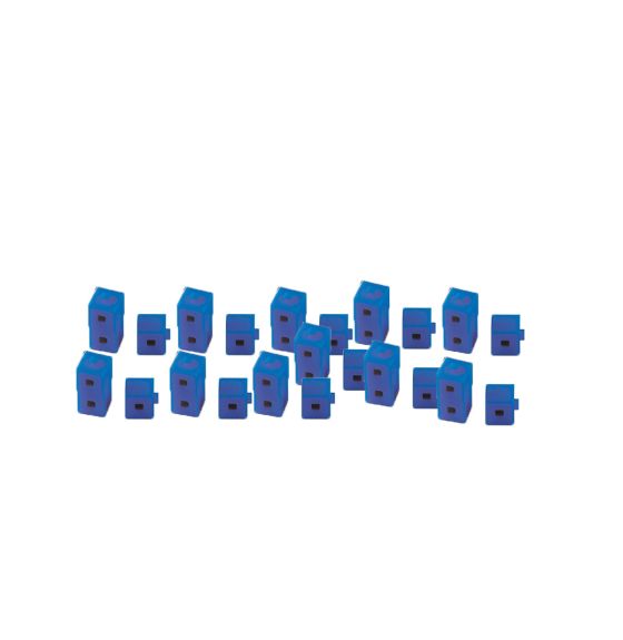 Spectrum Opaque Base Ten Linking Unit Cubes, Blue - Pack of 100