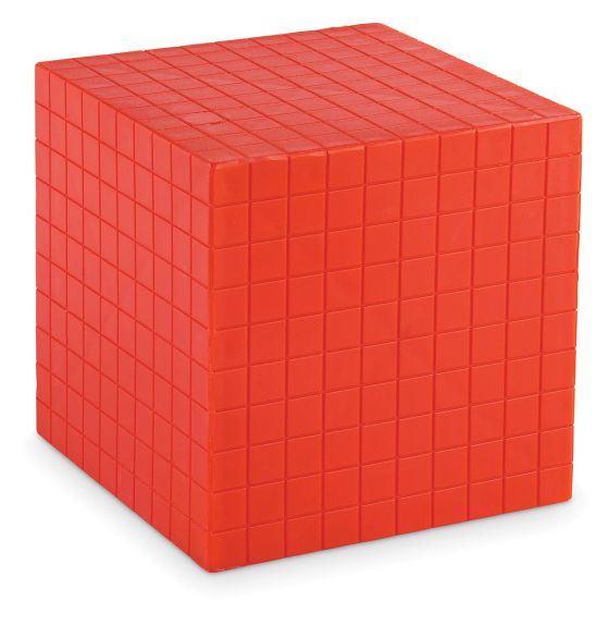 Décimètre cube opaque de base dix Spectrum - Rouge