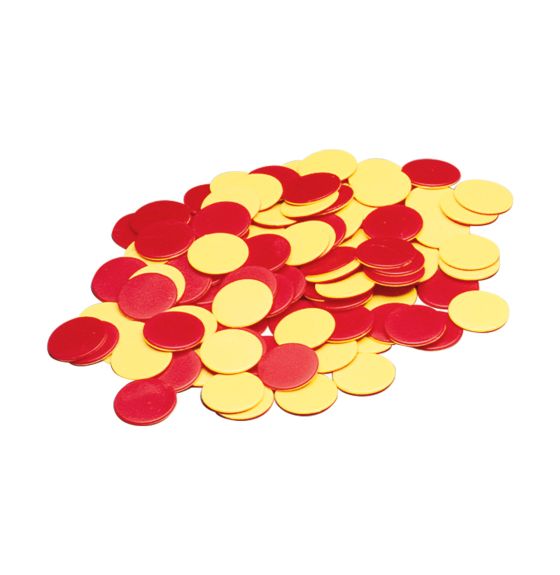Two-Coloured Counters (Red & Yellow), 50 pcs