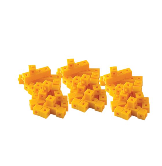 Blocs opaques de base dix Spectrum, emboîtables - Jaune - Ensemble de 100
