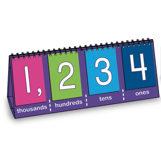 Student Flip Chart Ones to Thousands Place Value - Pack of 10