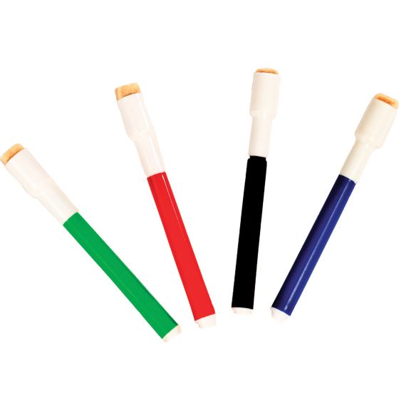 Ensemble de 4 marqueurs effaçables à sec