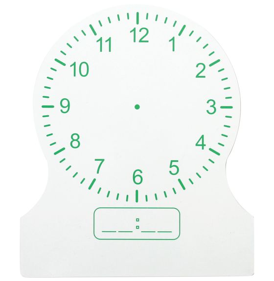 Dry-Erase 12 Hour Clocks, Set of 30