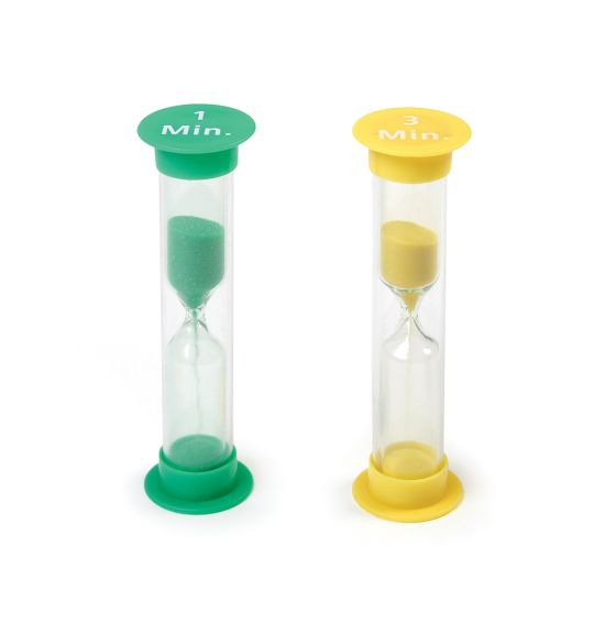 Sabliers 1 & 3 minutes - Ensemble de 2