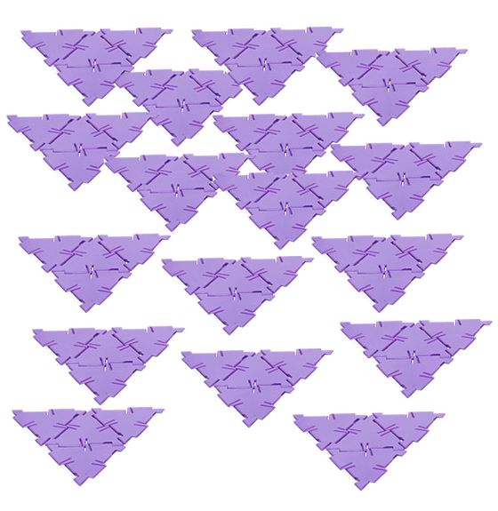 Polydron Bulk Equilateral Triangle Pack - (100 Purple Pieces)