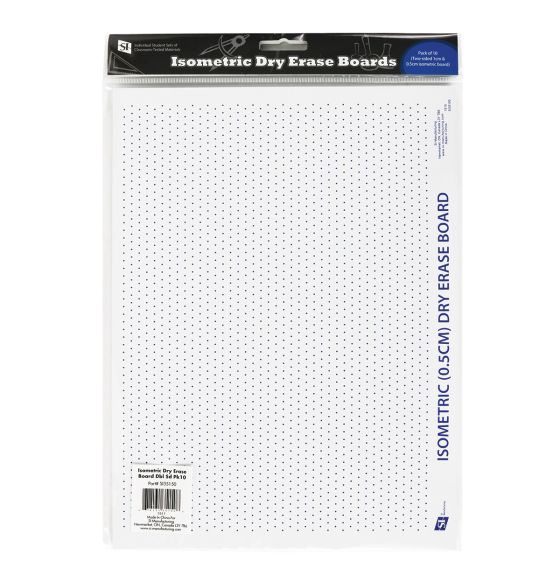 Tableaux isométrique, effaçables à sec, recto-verso