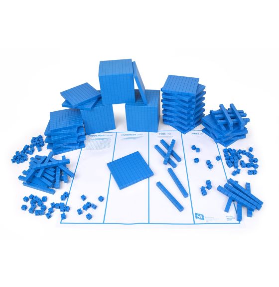 Blue Opaque Base Ten Kit - English