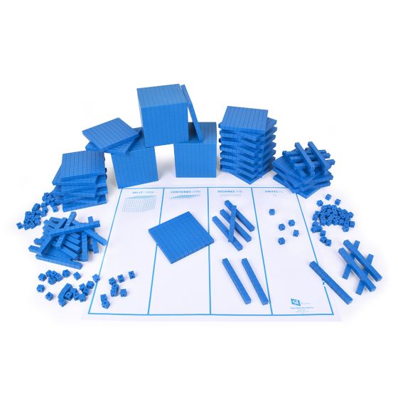 Ensemble de base dix opaque bleu - Français