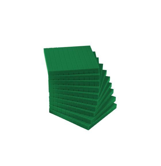 Planchettes opaques de base dix Spectrum - Vert - Ensemble de 10