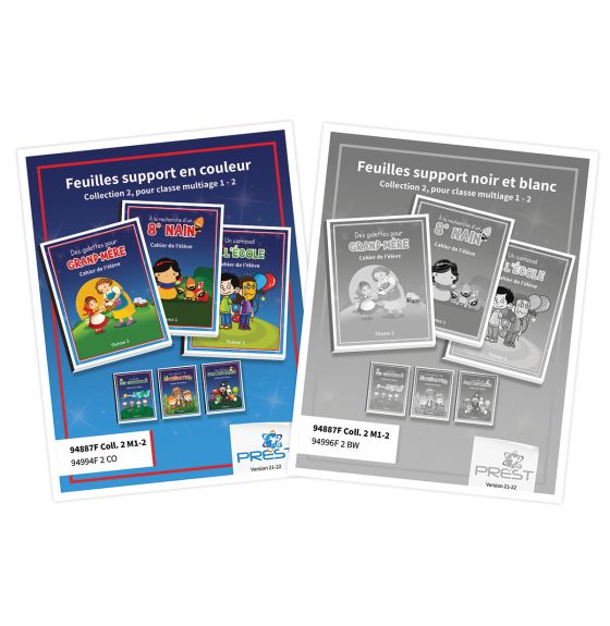 PREST-MATH Collection 2 Cardstock Support Sheets - Grades 1-2 (French Only)