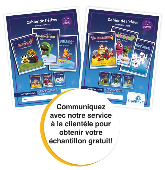 Prest-Math Collection 1 Student Workbooks A & B - Grade 1 (French Only)