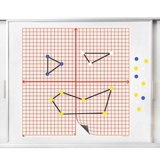 Ensemble de tableau géant magnétique avec axes XY