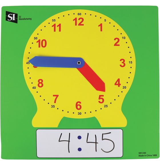 Horloge de démonstration, effaçable à sec, pour enseignant