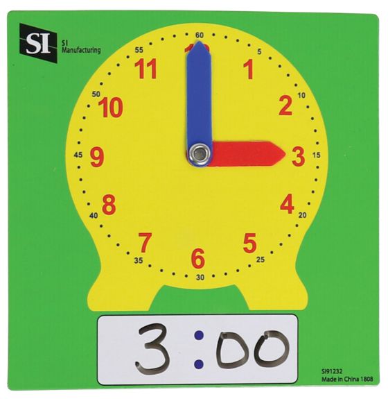 Horloges pour élève, effaçables à sec - Paquet de 10