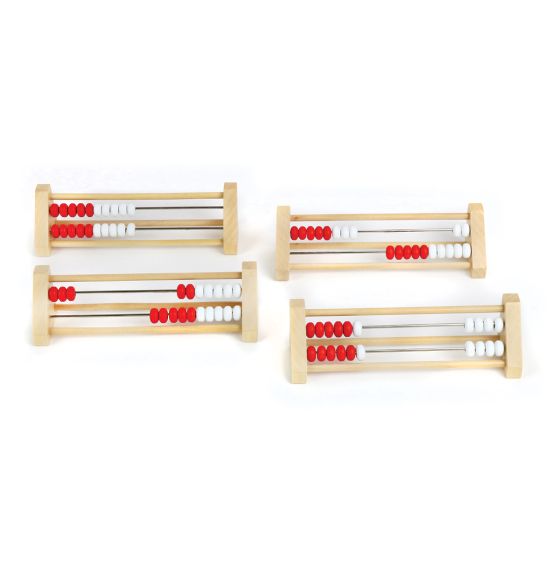 Bouliers NumberFrameMate compacts en bois, jusqu’à 20 (2 rails) - Ensemble de 4