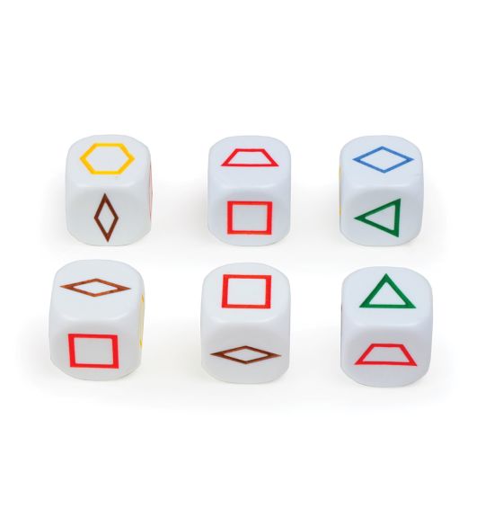 Pattern Blocks Dice - Set of 6