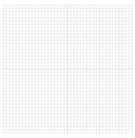 Large tableau magnétique, effaçable à sec (3,5’ x 3,5’) - Carrés de 1’’, axe XY