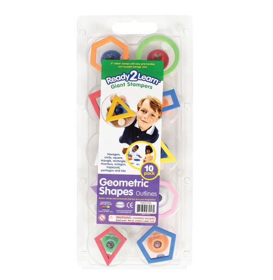 Timbres géants pour tracer des formes géométriques - Ensemble de 10