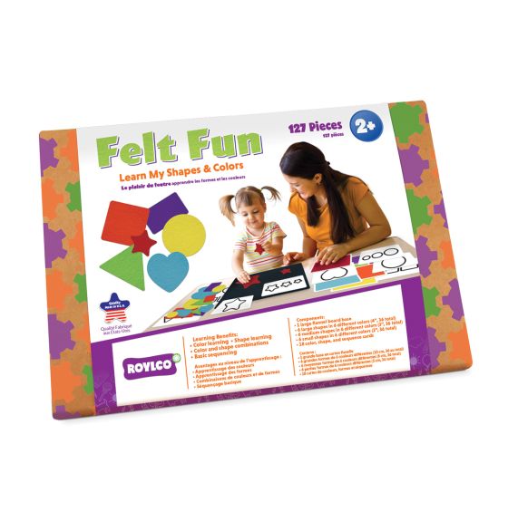Ensemble de pièces de feutre pour l'apprentissage des formes et des couleurs en s’amusant