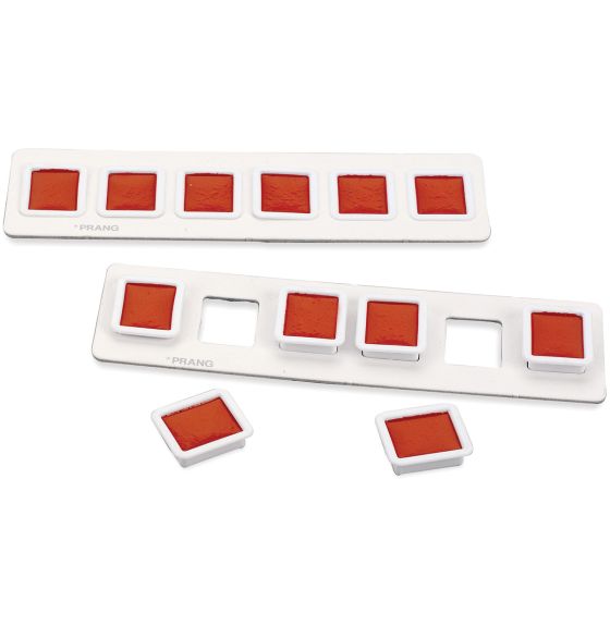 PRANG® Half-Pan Watercolour Individual Refills - Box of 12 - Red Orange
