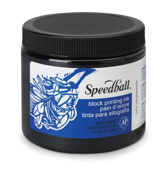 Speedball® Water-Soluble Block Printing Ink (0.45 kg / 1 lb Jar) - Black