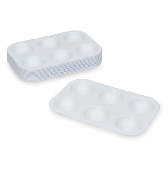 6-Well Plastic Paint Trays