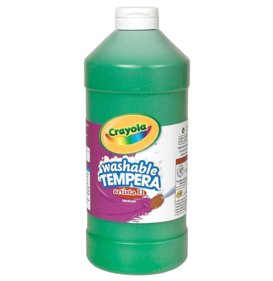 Crayola&reg; Artista II&reg; Washable Tempera Paint - 946 mL (32 oz) - Green