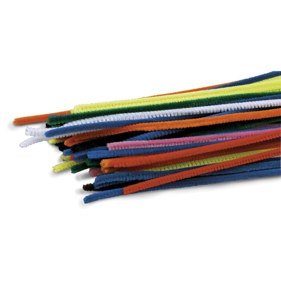 6mm Chenille Stems - Assorted Colours - 30cm (12") - Pack of 1000