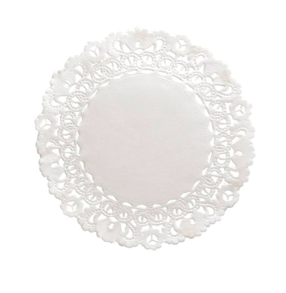Paquet de 100 napperons ronds en dentelle de papier - 15 cm (6")
