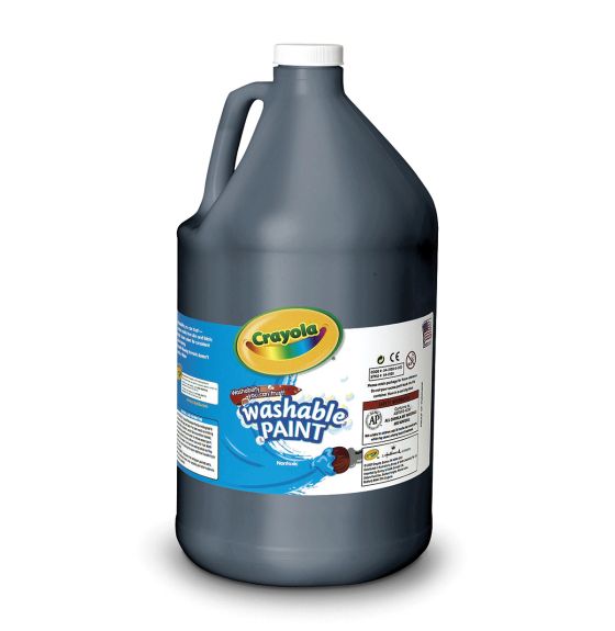 Crayola&reg; Washable Paint - 3.79 L (128 oz) - Black