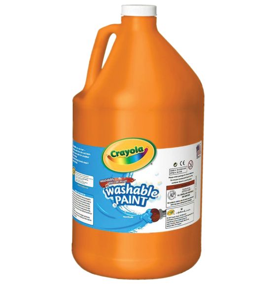 Crayola&reg; Washable Paint - 3.79 L (128 oz) - Orange